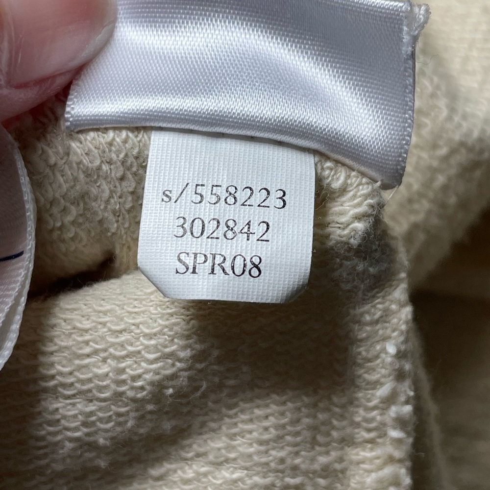 Old Navy Y2K Cream Hooded Short-Sleeve Zip Sweatshirt Bubble Sleeve Large - Picture 9 of 9